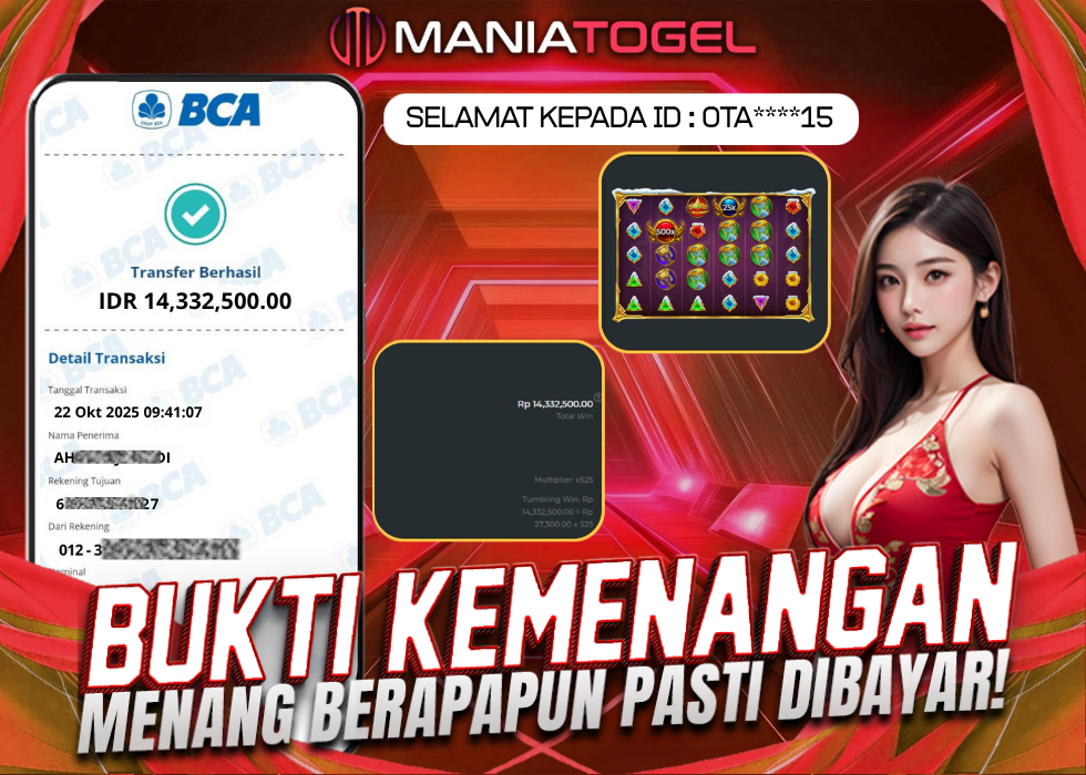 bukti kemenangan maniatogel