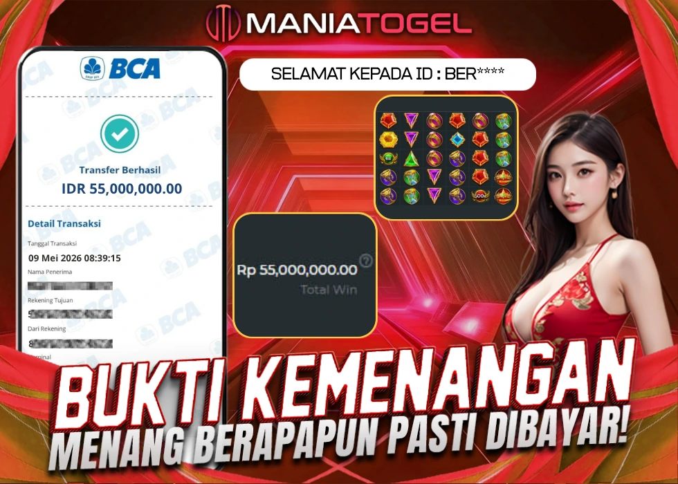 Bukti Kemenangan 55 JT di Game Gates Of Olympus 1000
