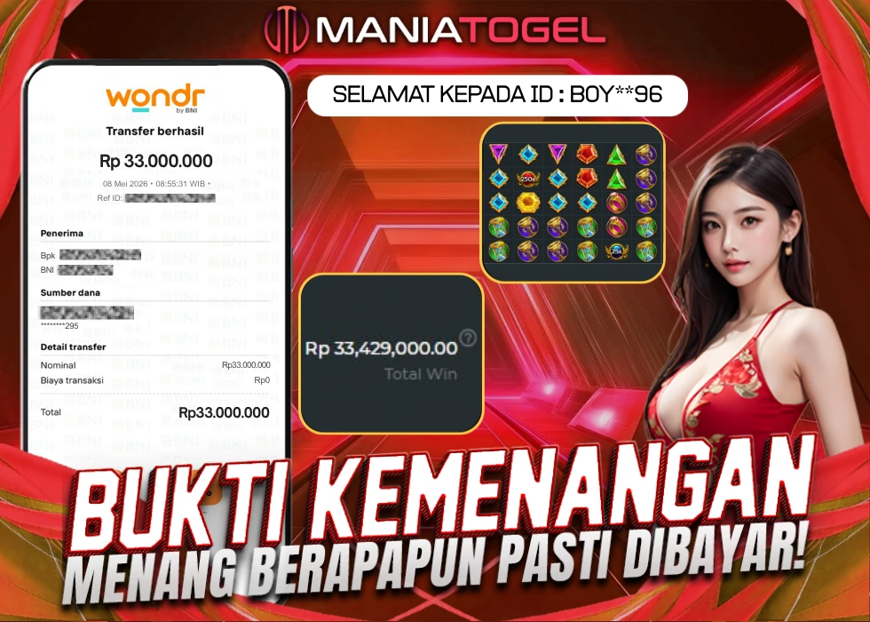 Bukti Kemenangan 33 JT di Gates Of Olympus